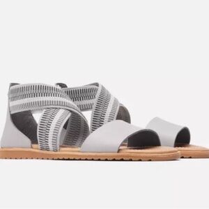 Sorel Ella Women's Gray Strappy Sandals size 10